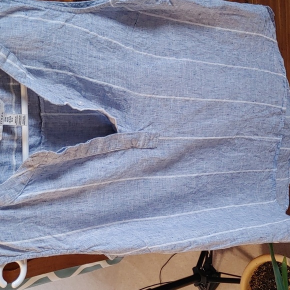 💚ELLEN TRACY SLEEVELESS LINEN TOP - Picture 3 of 7